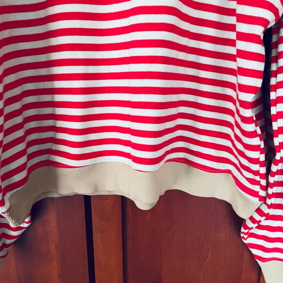 Free People We the Free Sweatshirt Striped Oversized Crewneck Size Small - Picture 6 of 12